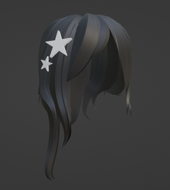 Medium Long Hair With Star Clips.PNG